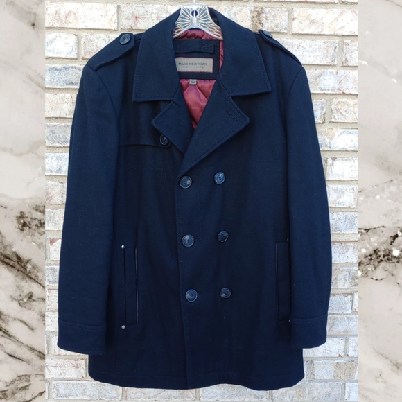 Marc New York Other - ✨SALE✨ Marc New York by Andrew Marc Double Breasted Wool Pea Coat Black M